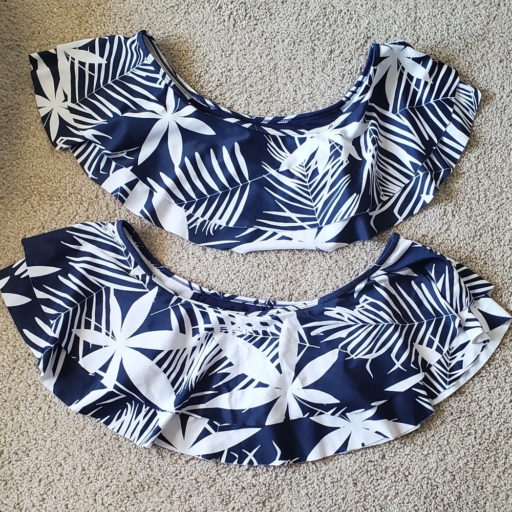 Mommy and me matching bathing suits